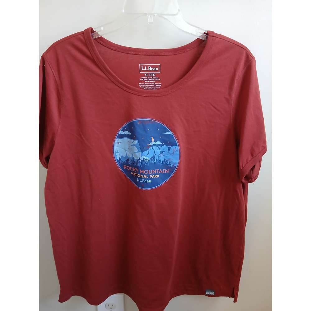 LLBean Rocky Mountain National Park Graphic T Shirt Women's XL Short Sleeve